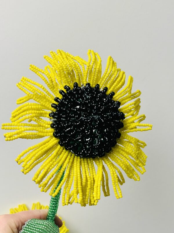 close-uo zonnebloem zwart hart