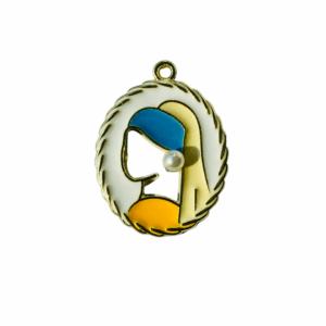 Hanger bedel goud meisje met de parel