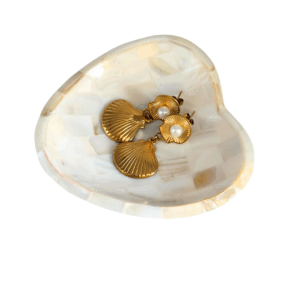 Hart Schaaltje Schelp met oorbellen